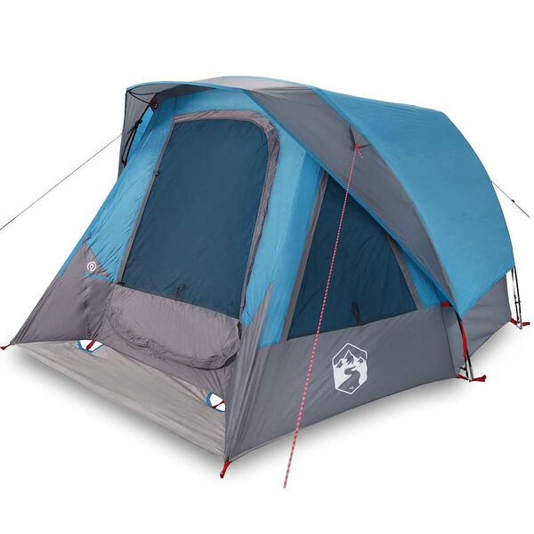 vidaXL Tente de cabine familiale 6 personnes bleu imperm&eacute;able