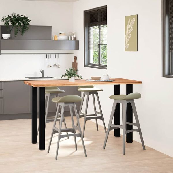 vidaXL Table de bar rectangulaire en bois massif de ch&ecirc;ne marron clair 180 x 80 x 92 cm