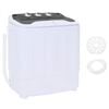 vidaXL Mini machine &agrave; laver avec double cuve 3,6 kg Noir et Blanc