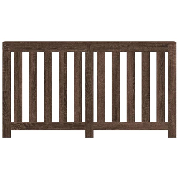 vidaXL Cache-radiateur ch&ecirc;ne marron 149x20x82 cm bois d'ing&eacute;nierie