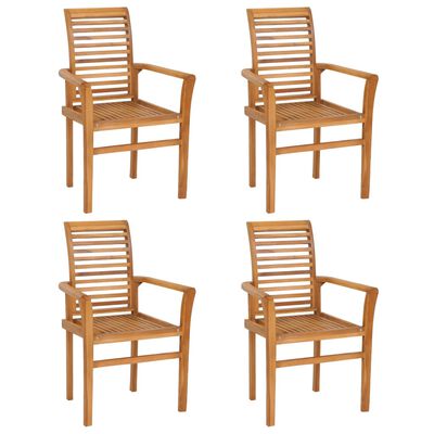 vidaXL Ensemble à manger de jardin 5 pcs Bois de teck massif