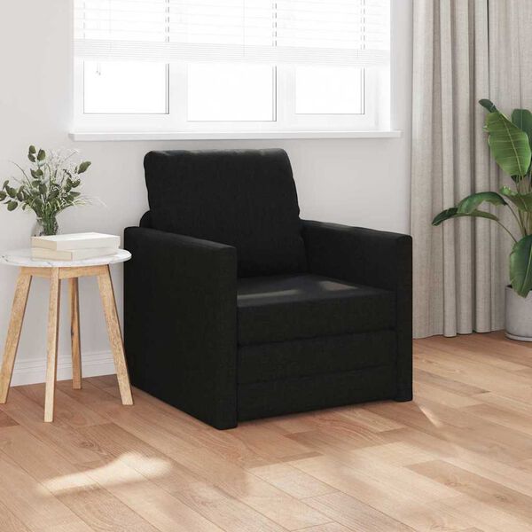 vidaXL Canap&eacute;-Lit 60cm Noir tissu