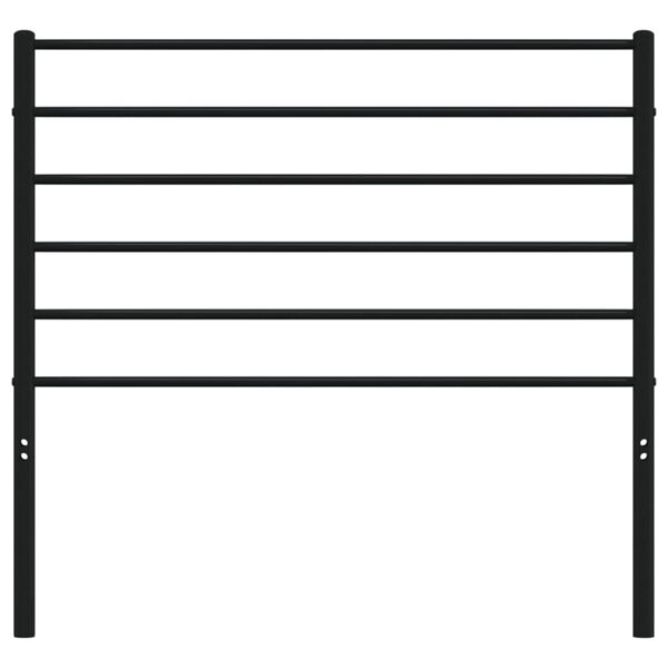 vidaXL T&ecirc;te de lit de remplacement m&eacute;tal noir 75 cm