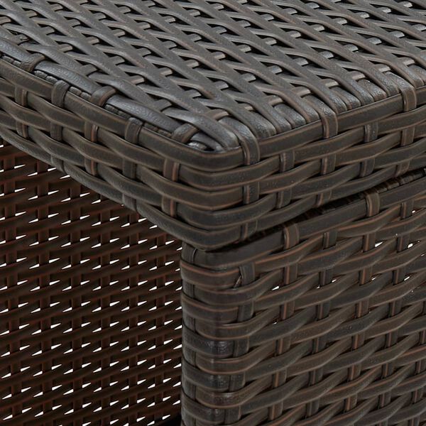 vidaXL Ensemble de bar de jardin 5 pcs coussins Résine tressée Marron