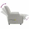 vidaXL Fauteuil de massage &eacute;lectrique Gris clair Similicuir daim