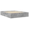 vidaXL Cadre de lit sans matelas gris b&eacute;ton 150x200 cm bois ing&eacute;nierie