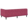 vidaXL Cadre de lit d'angle avec matelas Bordeaux 90 x 190 cm Velours