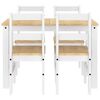 vidaXL Ensemble à manger Panama 5 pcs blanc bois de pin massif