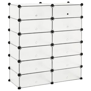 vidaXL Armoire &agrave; chaussures avec 12 compartiments Blanc