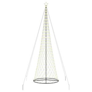 vidaXL Arbre de No&euml;l LED avec 555 LED Blanc chaud 500 cm M&eacute;tal