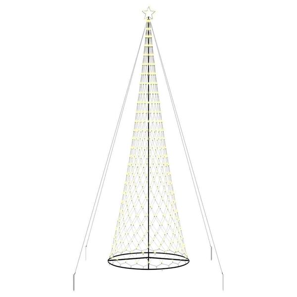 vidaXL Arbre de No&euml;l LED avec 555 LED Blanc chaud 500 cm M&eacute;tal