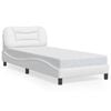 vidaXL Cadre de lit sans matelas Hvar blanc 90x200 cm similicuir