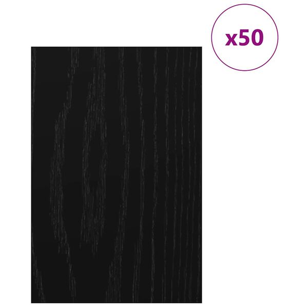 vidaXL Panneaux d&eacute;coratifs 50 pcs Ch&ecirc;ne noir 40 x 60 x 0,27 cm