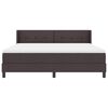 vidaXL Lit &agrave; ressorts avec matelas Marron fonc&eacute; 200 x 180 cm Polyester