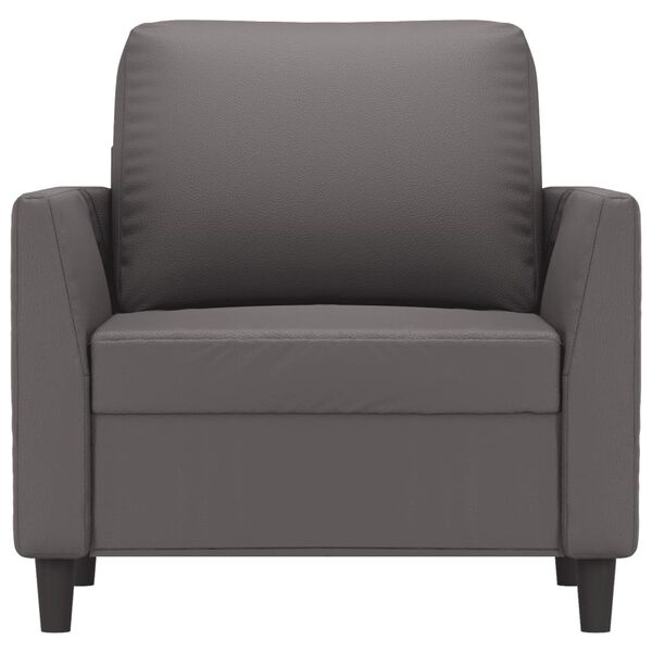 vidaXL Fauteuil Gris 60 cm Similicuir