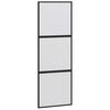 vidaXL Porte coulissante kit quincaillerie noir 76x205 cm verre tremp&eacute;