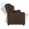 vidaXL Fauteuil inclinable avec porte-gobelets 4 places Marron Tissu
