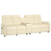 vidaXL Fauteuil de massage inclinable et porte-gobelet 4 places crème