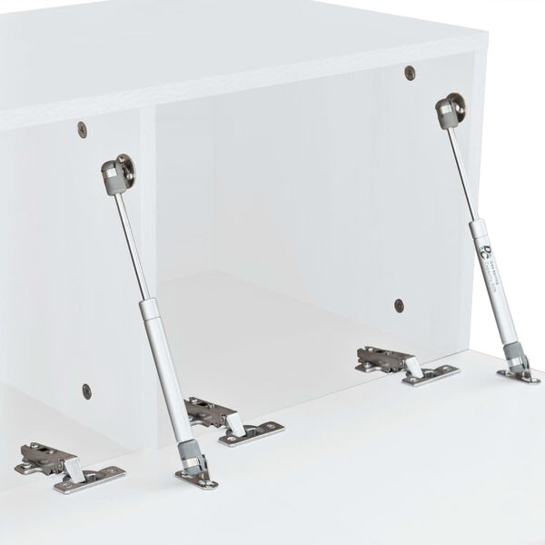 vidaXL Meuble TV bois d’ingénierie 120x40x34 cm blanc brillant