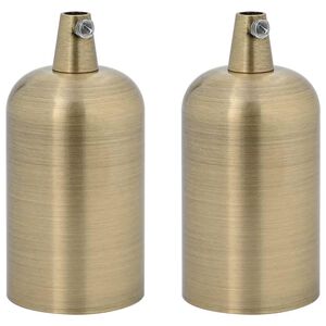vidaXL Douilles de lampe 2 pcs bronze E27