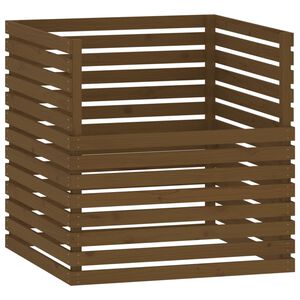 vidaXL Composteur Marron miel 100x100x102 cm Bois massif de pin