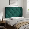 vidaXL Coussin de t&ecirc;te de lit vert fonc&eacute; 80 cm velours