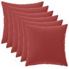 vidaXL Housse de coussin 6 pcs HEERLEN Bordeaux 35 x 35 cm Polyester