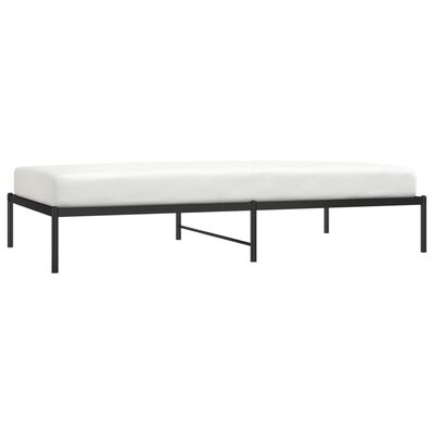 vidaXL Cadre de lit métal sans matelas noir 107x203 cm