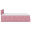 vidaXL Cadre de lit ottoman avec matelas rose 120x200 cm velours