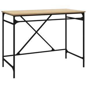 vidaXL Bureau ch&ecirc;ne sonoma 100x50x75 cm bois d'ing&eacute;nierie et fer