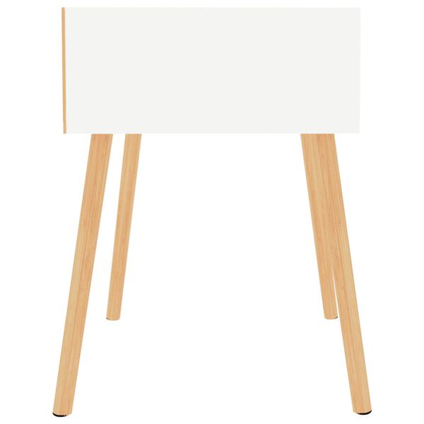 vidaXL Table de chevet Blanc brillant 40x40x56 cm Bois d'ing&eacute;nierie