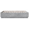 vidaXL Cadre de lit sans matelas gris b&eacute;ton 135x190 cm