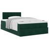 vidaXL Lit ottoman avec matelas vert fonc&eacute; 120x190 cm velours