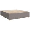vidaXL Sommier &agrave; lattes de lit avec matelas Taupe 200x200 cm Tissu