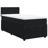 vidaXL Sommier &agrave; lattes de lit avec matelas Noir 100x200 cm Velours