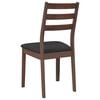 vidaXL Chaises à manger coussins 2 pcs marron bois massif caoutchouc