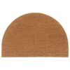 vidaXL Tapis de porte naturel demi-rond 60x90cm fibre de coco touffet&eacute;