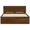 vidaXL Cadre de lit sans matelas ch&ecirc;ne marron 135x190 cm