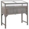 vidaXL Lit sur&eacute;lev&eacute; avec serre 110x54x120 cm Bois de sapin massif