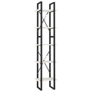 vidaXL Biblioth&egrave;que &agrave; 5 niveaux Blanc 40x30x175 cm Bois de pin