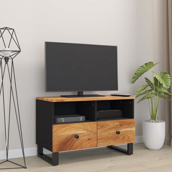 vidaXL Meuble TV 70x33x46 cm Bois d'acacia massif