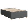 vidaXL Sommier &agrave; lattes de lit avec matelas Gris fonc&eacute; 120x200cm Tissu