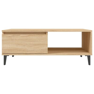 vidaXL Table basse chêne sonoma 90x60x35 cm bois d'ingénierie