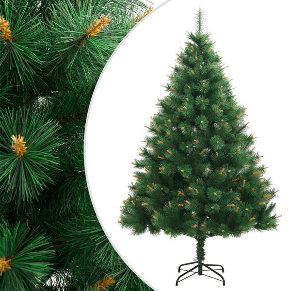 vidaXL Sapin de No&euml;l artificiel &agrave; charni&egrave;res avec support 240 cm