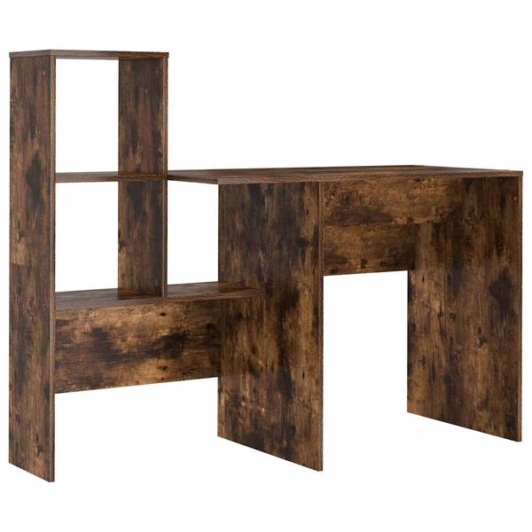 vidaXL Bureau Ch&ecirc;ne fum&eacute; 131,5 x 50 x 106,5 cm Bois d'ing&eacute;nierie