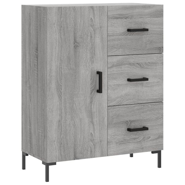 vidaXL Buffet sonoma gris 69,5x34x90 cm bois d'ingénierie