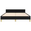 vidaXL Cadre de lit sans matelas noir 140x200 cm tissu