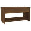 vidaXL Table basse Ch&ecirc;ne marron 102x50x52,5 cm Bois d'ing&eacute;nierie