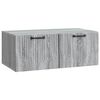 vidaXL Meuble TV mural Sonoma gris 78,5 x 41 x 30 cm Bois d'ing&eacute;nierie