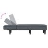 vidaXL Chaise longue gris fonc&eacute; velours